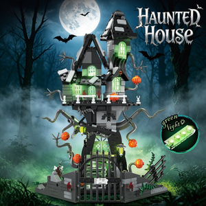 Kaiyu - Juego de Bloques de Construcción de Casa Embrujada de Vampiros para Halloween, Modelo de Plástico ABS, Rompecabezas de Juguete para Niños - Product Image 2