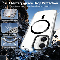 Coque de protection transparente antichoc personnalisée en métal noir de haute qualité pour iPhone 17, anti-rayures, vente en gros