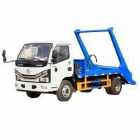 Camion à benne basculante Dongfeng 7,3t, camion de transfert de déchets lourd avec bac à ordures carré
