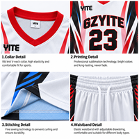 Tenues de basketball personnalisées en gros en ligne – Kits respirants à séchage rapide pour matchs d'équipe