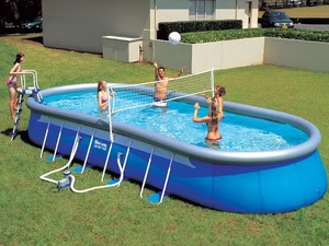 <span class=keywords><strong>Piscine</strong></span> hors sol ovale <span class=keywords><strong>Bestway</strong></span> 56447 Steel Pro Family, structure en acier, 4,8 m x 3,05 m x 1,07 m, montage rapide - Product Image 3