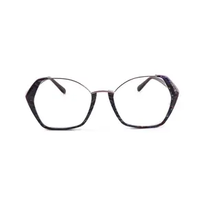 2023 클래식 아이 프레임 광학 안경 여성용 도매 여성 금속 안경 아세테이트 안경 프레임