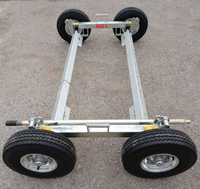 Chariot de déplacement de voiture en alliage d'aluminium 3,5 tonnes (3500 kg) avec grandes roues, largeur réglable, roues en caoutchouc, capacité de 7700 lb pour réparation automobile