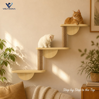 Escalier mural pour chat en bois, échelle d'escalade pour chats d'intérieur, étagère à 3 marches pour chat, meuble mural gain de place