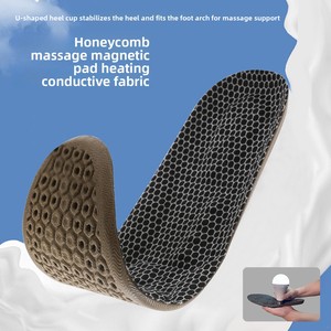 Semelles conductrices alvéolées pour absorption des chocs au talon, semelles <span class=keywords><strong>de</strong></span> massage des pieds optimales, semelles orthopédiques <span class=keywords><strong>de</strong></span> soutien <span class=keywords><strong>de</strong></span> la voûte plantaire pour chaussures - Product Image 4