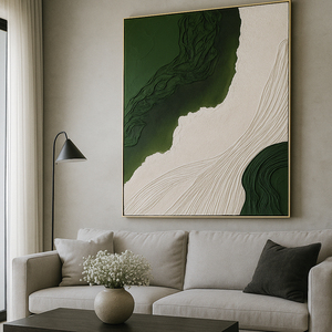 لوحة زيتية أصلية مرسومة يدويًا 100% على قماش، فن تجريدي كبير الحجم، لوحة زيتية وأكريليك مصنوعة يدويًا - Product Image 1