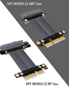 PCI Express PCI-E 4X adaptör yükseltici kart + uzatma kablosu 10-SFF-8639 CM için 100 U.2 U2 konektörü - Product Image 4
