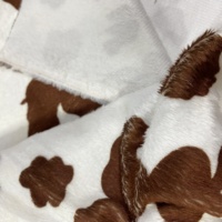 Yüksek çözünürlüklü inek baskı desen % 100% polyester FDY süper yumuşak yüksek kaliteli kadife baskı kumaş ev tekstili için/bebek kumaş