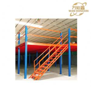 Plancher entier net de <span class=keywords><strong>mezzanine</strong></span> de structure en acier à bas prix, étagère de grenier étagères réglables en acier étagères de stockage pour l'entrepôt - Product Image 4