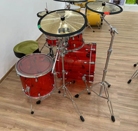 Customizable 5-drum and 4-cymbal Drum Set Acrylic Jazz Drum Rhythm Instrument