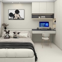Lit Tatami Tout-en-un Personnalisé avec Armoire et Bureau – Ensemble de Meubles de Chambre Moderne – Plateforme Tatami Escalonnée pour Petits Espaces