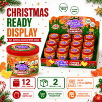 Kerst Slime Snoep Pot Leuk Grappig Snoep Cadeau Bulk Snoep Groothandel OEM Private Label Snacks Gooey Gummy