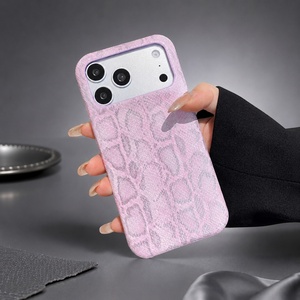 Coques de téléphone en cuir effet peau de serpent antichoc pour iPhone - Product Image 2