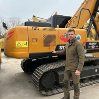 Excavatrice sur chenilles Sany SY215C d'occasion de 21 tonnes à Shanghai, système hydraulique stable pour les travaux de terrassement et la construction routière