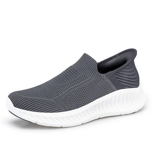 White Mesh Slip-On Walking Shoes Round Toe Breathable EVA Midsole All Seasons Style wholesale - Product Image 2