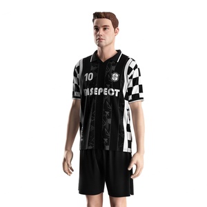 Camiseta de Fútbol Blanca y Negra, Transpirable, de Secado Rápido, Ajuste Atlético, Uniforme de Fútbol que Absorbe el Sudor para Partidos - Product Image 2