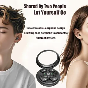 MD37 2-in-1 TWS ワイヤレス<span class=keywords><strong>Bluetooth</strong></span>イヤホン スポーツ＆睡眠用イヤホン LEDデジタルディスプレイ ノイズリダクション 長時間バッテリー駆動 - Product Image 4