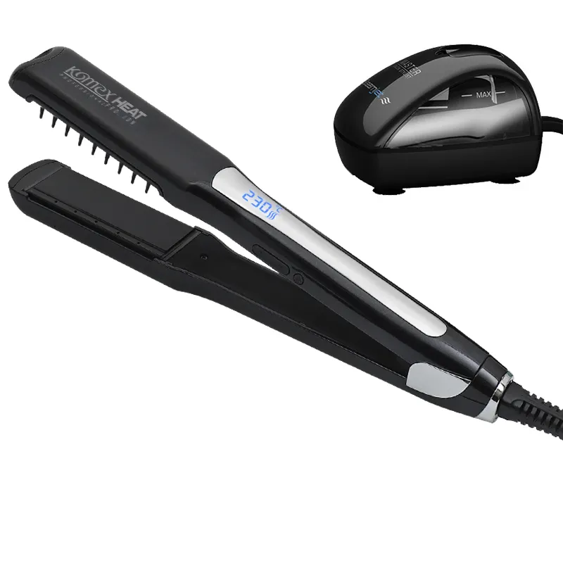Komex 2 in 1 Hair Straightener and Curling Iron Ceramic Professional Steam Hair Straightener Flat Iron