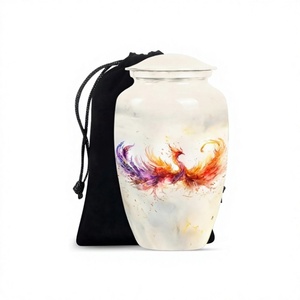 Phoenix Bird Aluminium Memorial Cremation <b>Urns</b> for Adult Men & Women <b>Large</b> <b>Urn</b> - Product Image 1