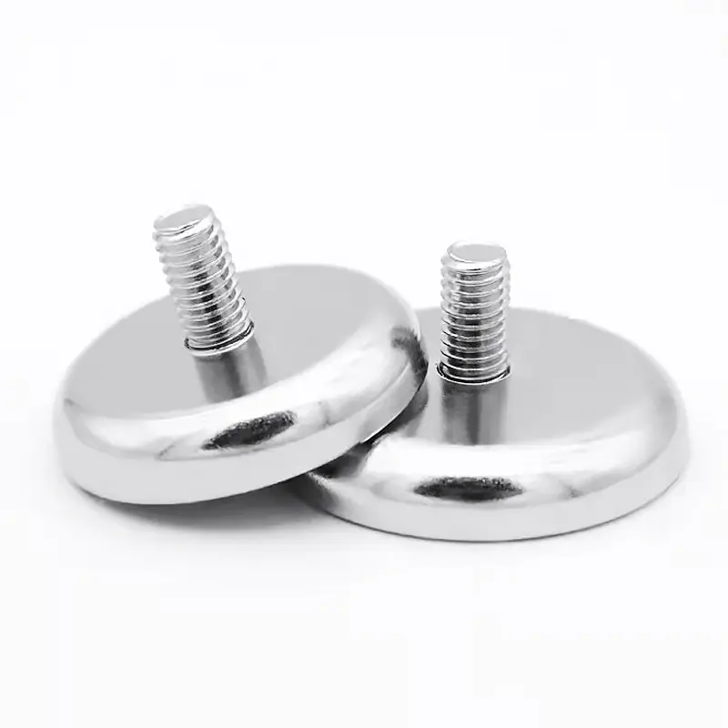 Magnet Pot Neodymium dengan sekrup eksternal untuk memperbaiki Magnet Pot NdFeB D20 D25 D32 N52 Magnet Pot dengan baut ulir eksternal