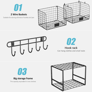 Essential Garage Storage Solution-Wand halterung aus Metall mit offenem Design für Heim werkstätten - Product Image 4