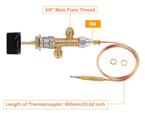 LPG Propane khí lò sưởi lửa Pit ngọn lửa Thất Bại van điều khiển an toàn Kit với <span class=keywords><strong>igniter</strong></span> lắp ráp lửa Pit <span class=keywords><strong>igniter</strong></span>, nút nhấn tôi - Product Image 3