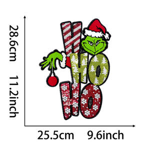Individuelle Frohe Weihnachten Aufnäh-Patches Bügelapplikationen Verzierungen für Kleidung Jacken Handtaschen Reparatur Dekorationen - Product Image 6