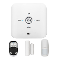 Wale Tuya WiFi+GSM 4G 24-Zone Home Alarm System with Internal Siren 85dB Wireless Smart Security Kit for Home Security