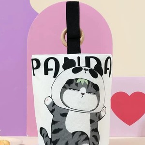 <b>Portable</b> Canvas Bucket Bag Cylindrical Printing Lining Polyester For Everyday Use Spring 2024 - Product Image 4