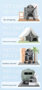 4 पहियों वाली लक्जरी जॉगिंग यात्रा पालतू घुमक्कड़ कैरेलोस पैरा पेरोस डबल ट्विन डॉग पालतू घुमक्कड़ बिल्लियों कुत्तों के लिए - Product Image 6