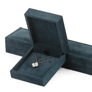 Scatola di Gioielli WEIMEI di Lusso per Anelli di Fidanzamento, Collane e Bracciali, Confezione Regalo Personalizzabile in Velluto <span class=keywords><strong>Blu</strong></span> - Product Image 6