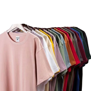 T-shirt unisexe à manches courtes de haute qualité, à col rond et à épaules tombantes, avec logo personnalisé, vêtements de style de rue en coton pour hommes - Product Image 1