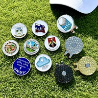 Marqueurs de balle de golf personnalisés en alliage de zinc moulé sous pression, écologiques, légers, 38 mm, en laiton antique, pour usage extérieur, souvenir