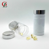 Bouteille de 250 ml en PET pour produits de santé, contenants de stockage alimentaire, bouteille MACA avec bouchon à vis en métal, bouteille pour médicaments, pilules et vitamines