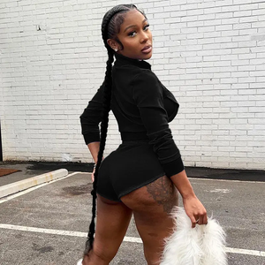 Custom <strong>Loose</strong> Gym Workout Brand Short Sleeve Shorts Sports Two-piece Crop Top and Running Two Piece Set <strong>Women</strong> <strong>Clothing</strong> Shorts - Product Image 5