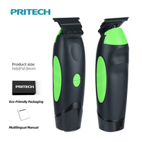 Tondeuse à cheveux professionnelle PRITECH à lame en T pour hommes, tondeuse de barbier à l'écartement zéro, mode turbo, lame en céramique, rechargeable Type-C