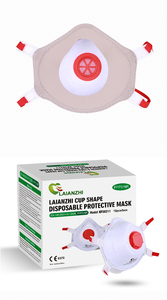 Masker Debu <span class=keywords><strong>FFP3</strong></span> Berkualitas Tinggi Harga Pabrik 4 Lapis Katup Putih Nyaman Bentuk Cup 3D Ikat Kepala Masker Respirator Non-woven - Product Image 3
