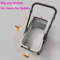 Bonne vente Poussette pour chien pour chats Voyage extérieur fourrure bébé par chariot de grande taille