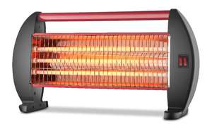 Calentador de Cuarzo Infrarrojo de Diseño Clásico de 1200W para el Hogar, Calentamiento Rápido, <span class=keywords><strong>3</strong></span> Bombillas, Protección Antivuelco, Independiente, de Plástico, para Baño, Enchufe EU/UK - Product Image 5