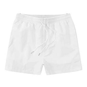 流行刺绣徽标纯色中腰精纺速干宽松四分之三长款男士 Polo 短裤，适合跑步、运动、海滩使用 - Product Image 4