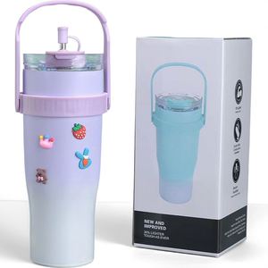 Custom <b>Coffee</b> Cup Stainless Steel Wide Mouth Sport Tumbler 40Oz Engraved Mug Water Bottle With Handle and Straw Lid - Product Image 2