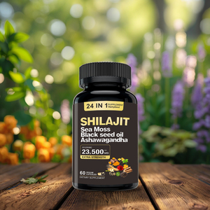 Capsules de Shilajit de l'Himalaya 100% Pures et Naturelles de <span class=keywords><strong>Source</strong></span> Directe, Complément Alimentaire Biologique 1000mg, Capsules de Shilajit et de Mousse Marine - Product Image 2