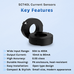 Yada Sct40l 50A/10mA 400A/80mA 40mm chia lõi mở loại chính xác 0.5 AC dụng cụ biến áp hiện tại CT cho đo sáng - Product Image 6