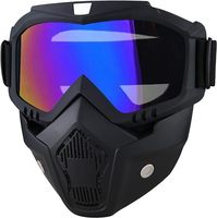 Casque de vélo coupe-vent intégral avec lunettes de sport pour le ski, le motocross, lunettes de soleil anti-UV, monture noire anti-rayures