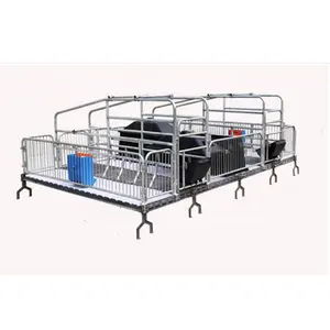 Single Sow Farrowing Crates Animal Husbandry Equipment for Pig Farm Animal Cages with Fattening Pens