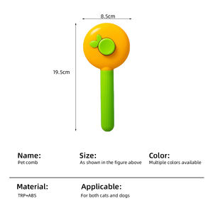 Spazzola per toelettatura animali domestici stile carino, pettine in acciaio inossidabile per la rimozione del pelo di cani, spazzola districante per gatti, spazzola autopulente per cani - Product Image 5