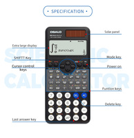 Calculatrice scientifique OS-991ES PLUS II à 10+2 chiffres, 2 lignes, papeterie scolaire, calculatrice scientifique pour étudiants, vente chaude
