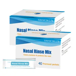 Equipo de sal para el cuidado Nasal, Kit de enjuague Nasal para el lavado Nasal, sal Neti, mezcla de sal, 2,7g, no yodada