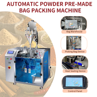 Pochette fermeture éclair plat Doypack distributeur de sac préfabriqué lait thé en poudre poudre de soja poudre Machine d'emballage