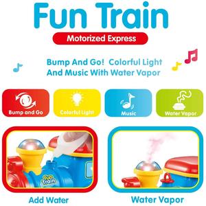 <span class=keywords><strong>Locomotora</strong></span> <span class=keywords><strong>de</strong></span> <span class=keywords><strong>tren</strong></span> <span class=keywords><strong>de</strong></span> vapor Bump and Go para niños-Motor <span class=keywords><strong>de</strong></span> juguete clásico con batería con humo, luces y sonido - Product Image 6